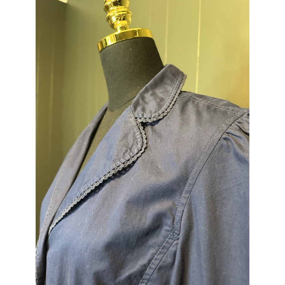 LL Bean Unstructured Cotton Blazer Jacket Womens‎ 16 Regular Button Up - Picture 8 of 9